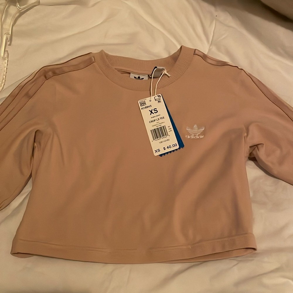 Adidas long sleeve crop